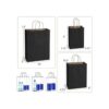 Poever Bolsas de papel kraft negras con asas de 5 x 3 x 8_2