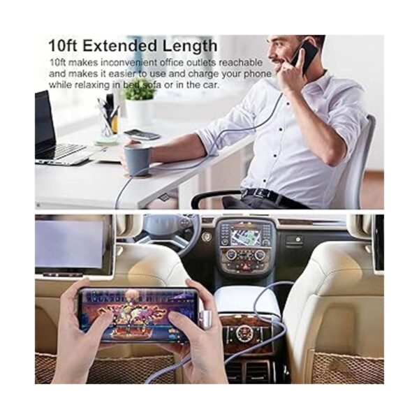 Pofesun Cable USB C 5 unidades 10 pies cable USB tipo_4