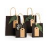 Poever Bolsas de papel kraft negras con asas de 5 x 3 x 8_5