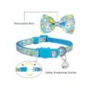Pohshido 2 Pack de collar de gato de Pascua con pajarita