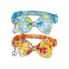 Pohshido 2 Pack de collar de gato de Pascua con pajarita