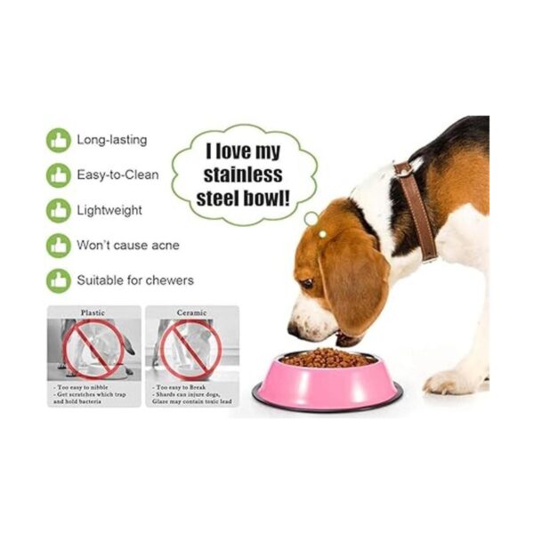Podinor Cuencos de acero inoxidable para perros alimentos