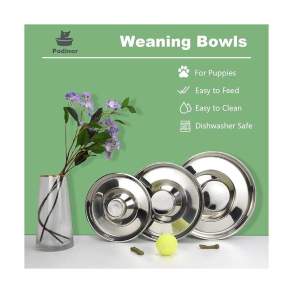 Podinor Stainless Steel Puppy Dog Bowls Pets Puppies