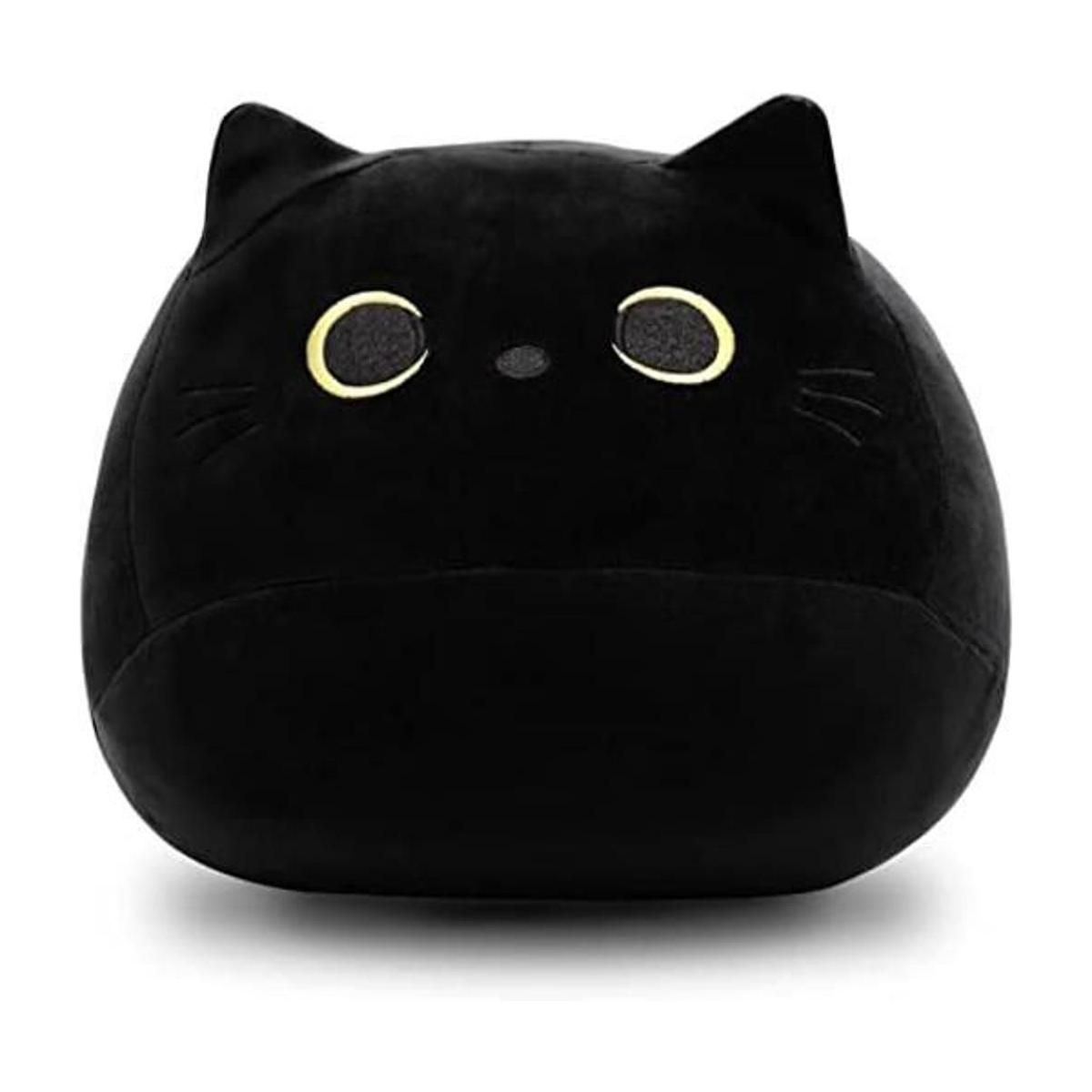 Pochita Almohada de peluche de gato negro 3D peluche de