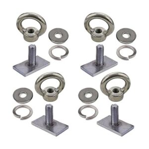 Pmsanzay Paquete de 4 pernos de ojo resistentes acero_1