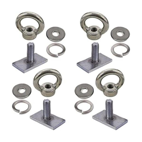 Pmsanzay Paquete de 4 pernos de ojo resistentes acero_1