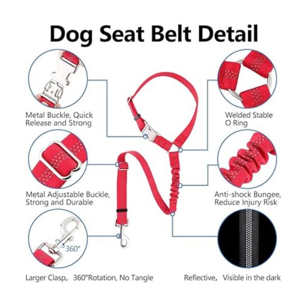 Plutus Pet Cinturón de seguridad para reposacabezas de