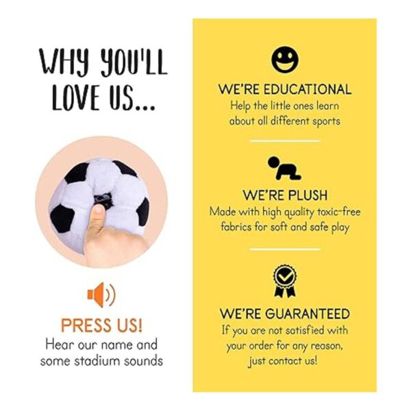 Plush Creations Talking Sports Bolsa de felpa con 4 bolas_6