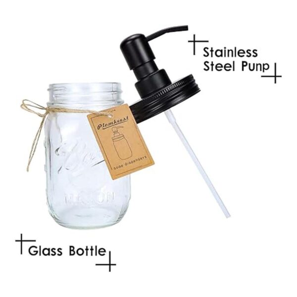 Plomkeest Dispensador de jabón de cristal transparente