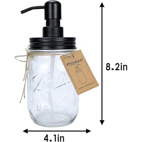 Plomkeest Dispensador de jabón de cristal transparente