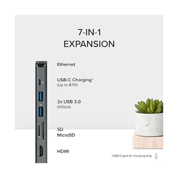 Plugable Adaptador multipuerto USB C 7 en 1 con Ethernet_2