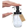 Plomkeest Dispensador de jabón de cristal transparente