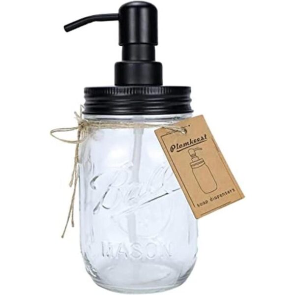 Plomkeest Dispensador de jabón de cristal transparente