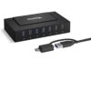 Plugable Hub alimentado por USB 7 en 1 para laptops con_1