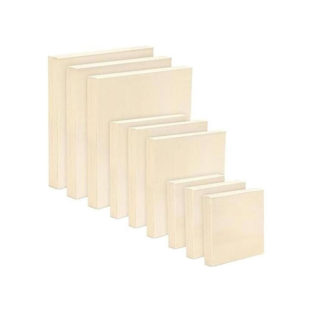 Pllieay Paquete de 9 tableros de lienzo de madera de 3
