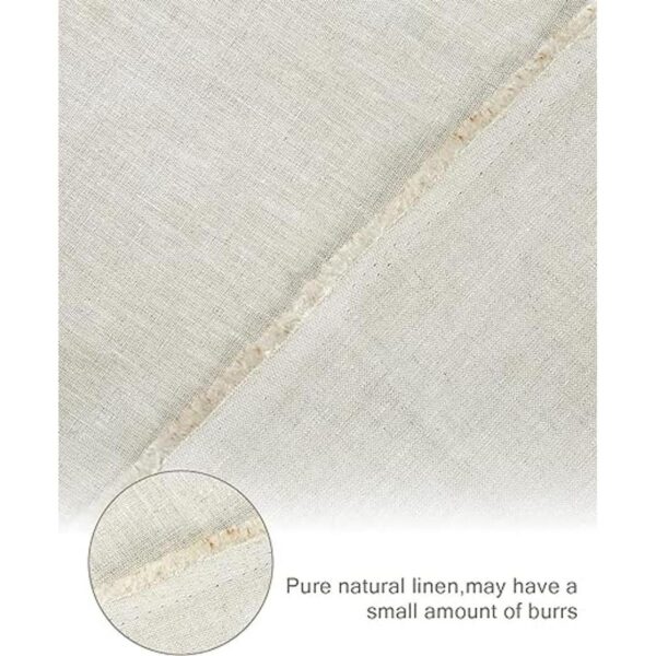 Pllieay Tela de lino 100 puro natural de 39 x 55