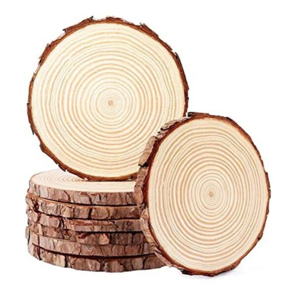 Pllieay 8 piezas de rebanadas de madera de 6 a 6.3