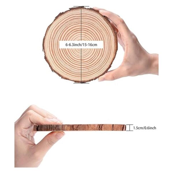 Pllieay 8 piezas de rebanadas de madera de 6 a 6.3