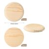 Pllieay 2 placas redondas de madera de 4 pulgadas base de