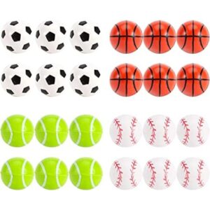 Pllieay 24 bolas de 4 estilos bolas de goma deportivas_1