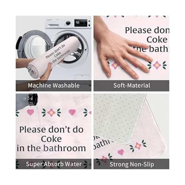 Please Dont Do Coke in the Bath alfombra blanca de
