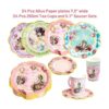 Platos y tazas de papel de Alice and Wonderland platillos
