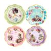 Platos y tazas de papel de Alice and Wonderland platillos