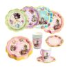 Platos y tazas de papel de Alice and Wonderland platillos