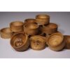 Plato para anillos de madera de roble soporte redondo de_3