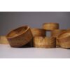 Plato para anillos de madera de roble soporte redondo de_2