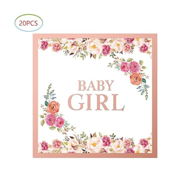 Platos y servilletas de baby shower 20 platos de papel_3
