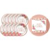 Platos y servilletas de baby shower 20 platos de papel_5
