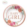 Platos y servilletas de baby shower 20 platos de papel_4