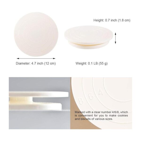 Plato giratorio para decoración de galletas de 4.7 in