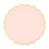 Platos festoneados suministros de fiesta rosa 9_3