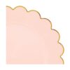 Platos festoneados suministros de fiesta rosa 9_6