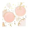 Platos festoneados suministros de fiesta rosa 9_2