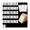 Plantillas para azulejos de 26 piezas de 4.0 in con letras