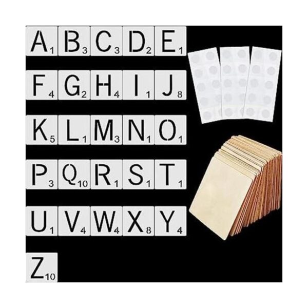 Plantillas para azulejos de 26 piezas de 4.0 in con letras