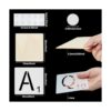 Plantillas para azulejos de 26 piezas de 4.0 in con letras