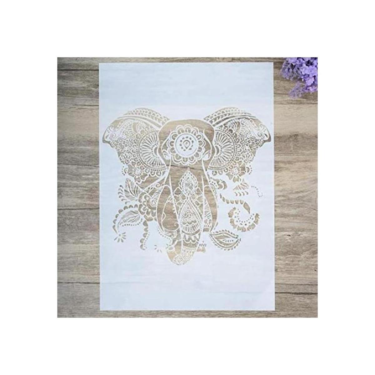 Plantilla decorativa de elefante para pintar en paredes