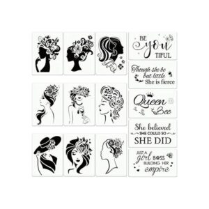 Plantilla de pintura para mujer 14 piezas para mujer