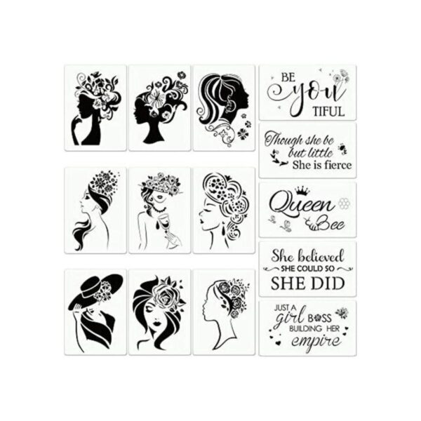 Plantilla de pintura para mujer 14 piezas para mujer