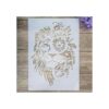 Plantilla decorativa de león para pintar en paredes_1