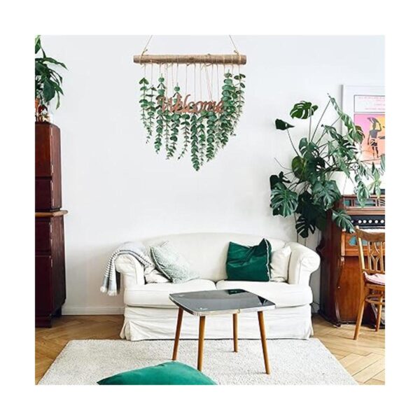 Plantas artificiales de eucalipto para colgar en la pared