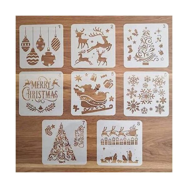 Plantilla de 8 plantillas de Navidad plantillas de