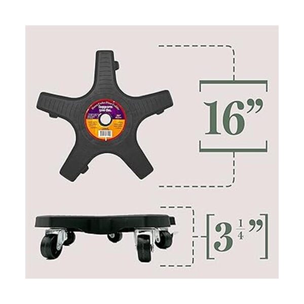 Plant Stand 18410 carrito bajo para plantas color negro