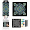 Plaid Kit de lunares moderno tradicional de mandala_2