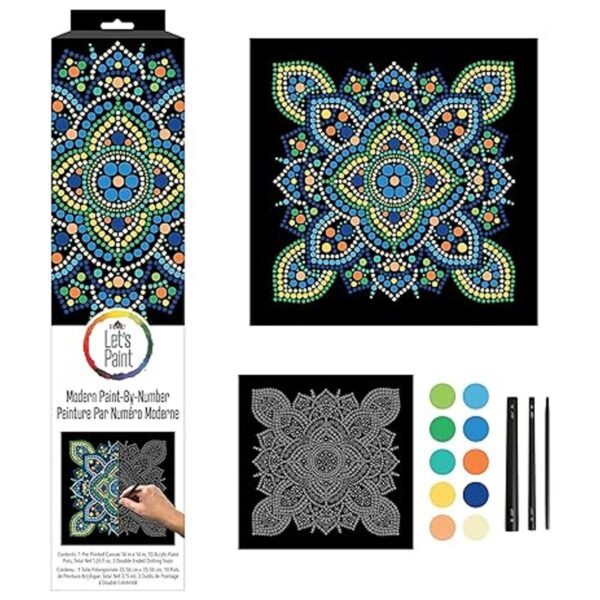 Plaid Kit de lunares moderno tradicional de mandala_2