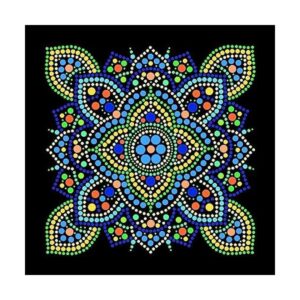 Plaid Kit de lunares moderno tradicional de mandala_1